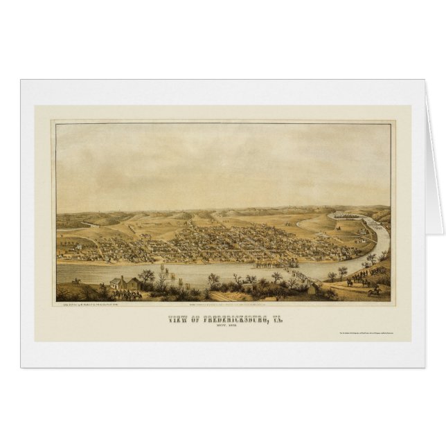 Fredericksburg, VA Panoramic Map - 1862 (Voorkant Horizontaal)