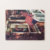 Fredericksburg VA - Street with American Flags Legpuzzel (Horizontaal)