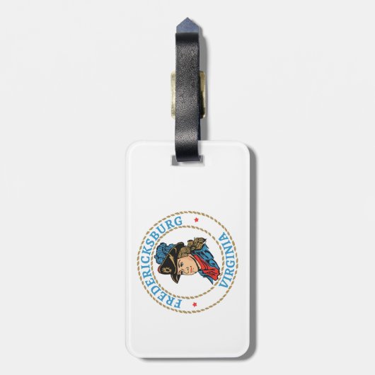 Fredericksburg Virginia Koloniaal Bagagelabel (Achterkant verticaal)