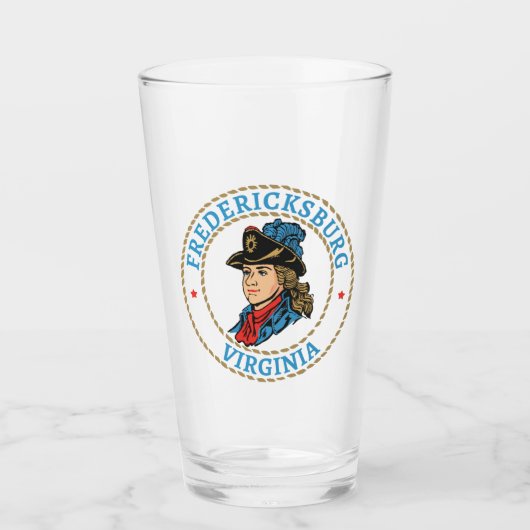 Fredericksburg Virginia Koloniaal Glas (Voorkant)