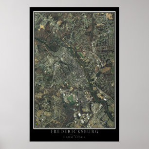 Fredericksburg Virginia van Ruimtesatellietkaart Poster