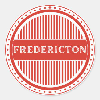 Fredericton Stadstrots Embleem – Canadese Identite Ronde Sticker