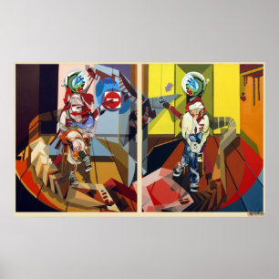 Frederik Bellanger femme&homme jambes croisse Poster