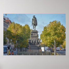 Frederik de Grote Beeldhouwwerk, Berlijn, Duitslan Poster