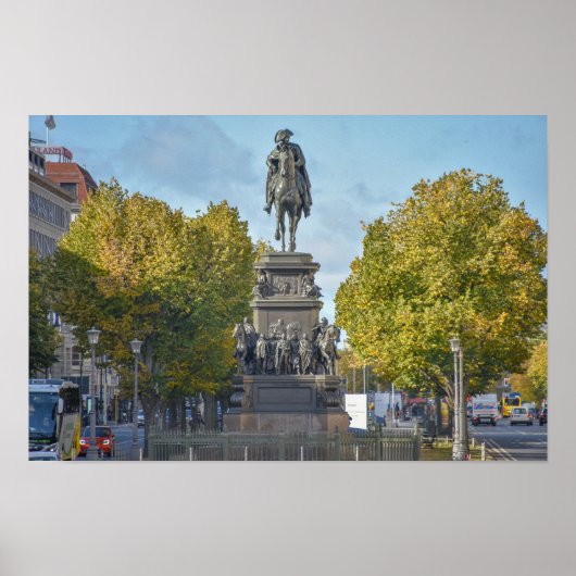 Frederik de Grote Beeldhouwwerk, Berlijn, Duitslan Poster (Voorkant)