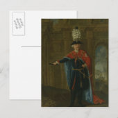 Frederik de Grote verkleed in het kostuum Briefkaart (Voorkant / Achterkant)