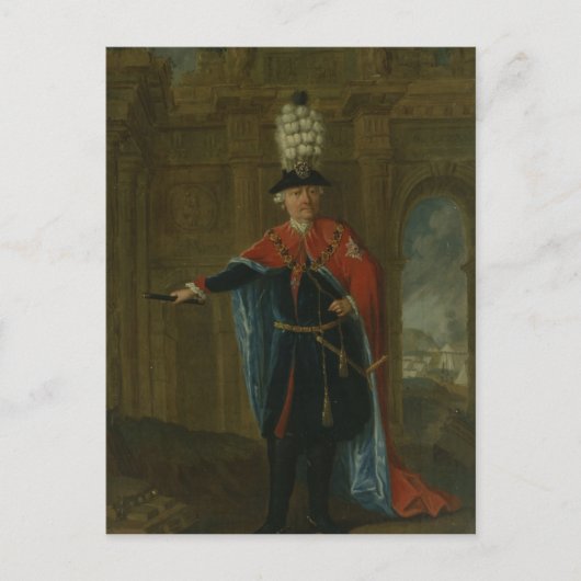 Frederik de Grote verkleed in het kostuum Briefkaart (Voorkant)