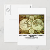 Frederik de Wit Nova Orbis Tabula in Lucem Edita Briefkaart (Voorkant / Achterkant)