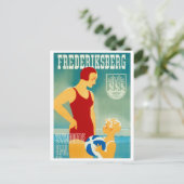 Frederiksberg Denmark Vintage Poster teruggezet Briefkaart (Staand voorkant)