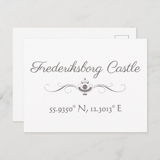 Frederiksborg Castle Latitude Longitude Briefkaart (Voorkant / Achterkant)