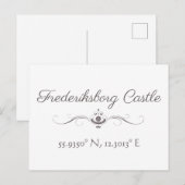 Frederiksborg Kasteel Breedtegraad Lengtegraad An Briefkaart (Voorkant / Achterkant)