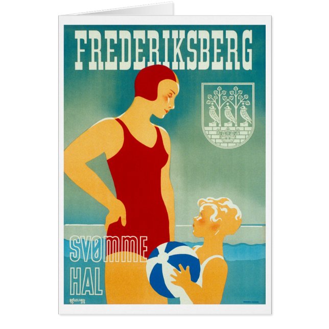 Frederiskberg Denmark Vintage Poster teruggezet (Voorkant)