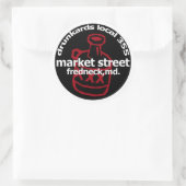 Frednecks Drunkard Decal (vel van 6) Ronde Sticker (Tas)