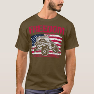 Fredom SXS UTV naast Amerikaanse vlag T-shirt