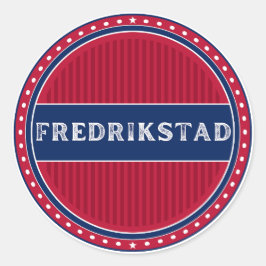 Fredrikstad City Pride Embleem – Noorse identiteit Ronde Sticker