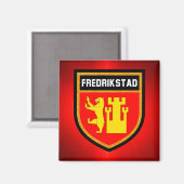 Fredrikstad Flag Magneet (Voorkant / Achterkant)