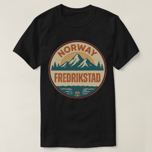 Fredrikstad, Norge Noorwegen T-shirt (Design voorkant)