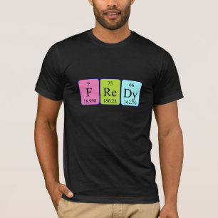 Fredy periodiek table name shirt