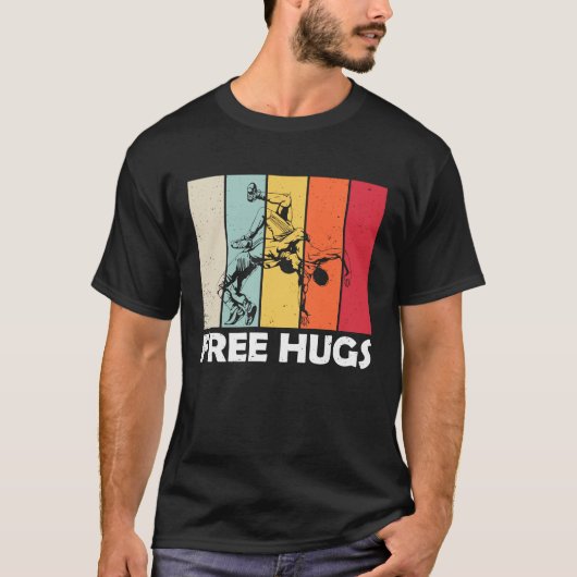 Free A Hugs Pro Wrestler Wrestling T-shirt (Voorkant)