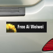 "Free Ai Weiwei" - Bumperstickers (Op auto)