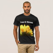 "Free Ai Weiwei" Sunflower T-Shirts (Voorkant volledig)