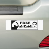 Free al-Zaidi Bumpersticker - Iraakse journalist (Op auto)