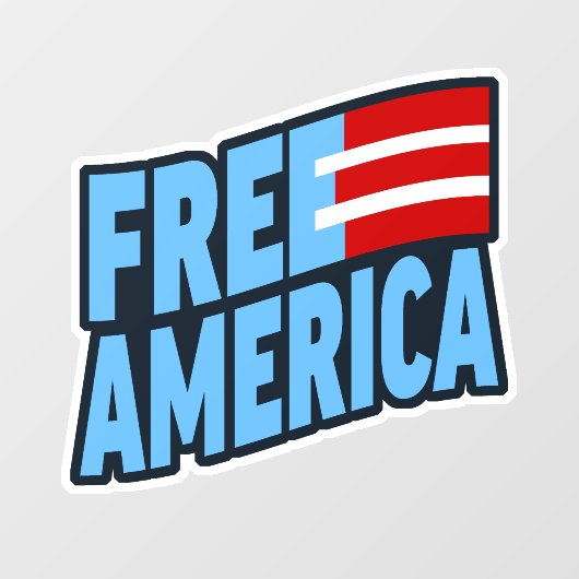 Free America Window Decal (Vel)