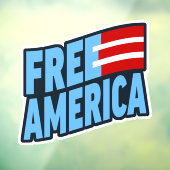Free America Window Decal (Vel 3)