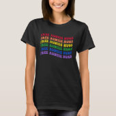 Free Auntie Hugs Gay Pride Aunt LGBTQ LGBT Rainbow T-shirt (Voorkant)