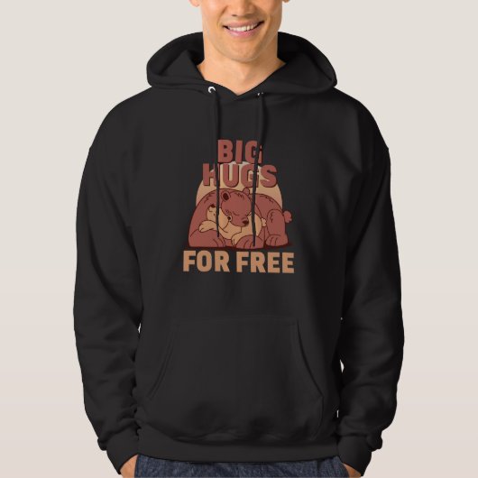 Free Bear hugs Cute  cMommy Bear Hoodie (Voorkant)