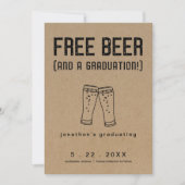 Free Beer Funny Afstuderen Save the Date Kaart (Voorkant)