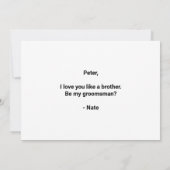 Free Beer Funny Best Man Groomsman Voorstel (Achterkant)