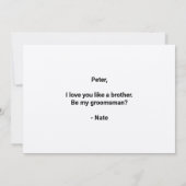 Free Beer Funny Best Man Groomsman Voorstel (Achterkant)