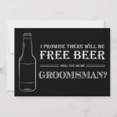 Free Beer Funny Groomsman-voorstel (Voorkant)