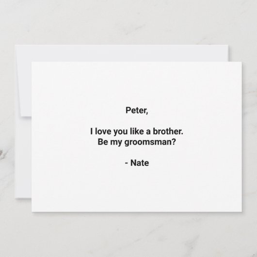 Free Beer Funny Groomsman-voorstel (Achterkant)