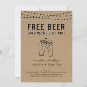 Free Beer Funny Reception only Inveption Kaart (Voorkant)