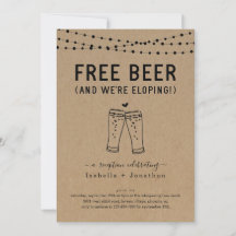 Free Beer Funny Reception only Inveption