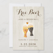 Free Beer Funny Save the Date Kaart (Voorkant)