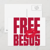 Free Besos Briefkaart (Voorkant / Achterkant)