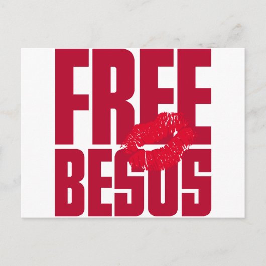 Free Besos Briefkaart (Voorkant)
