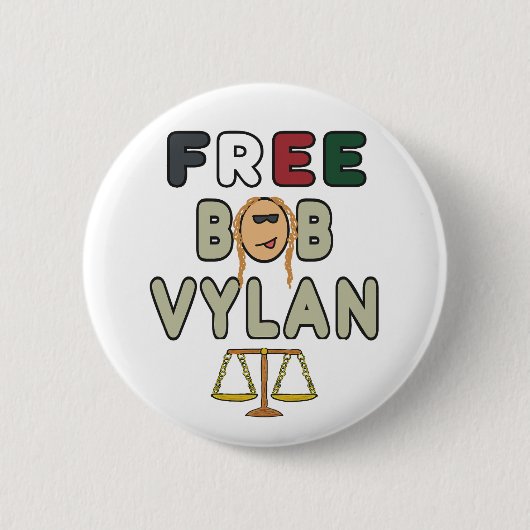 Free Bob Vylan Ronde Button 5,7 Cm (Voorkant)