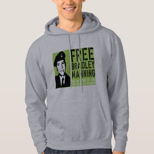 free Bradley Manning Hoodie (Voorkant)