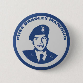 FREE Bradley Manning Ronde Button 5,7 Cm