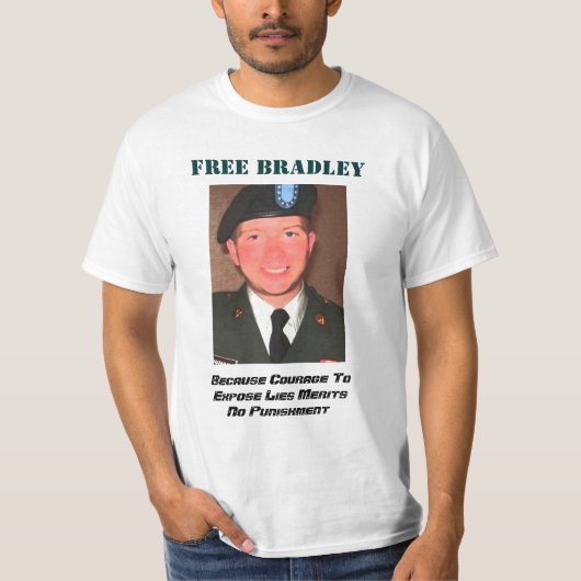 Free Bradley Manning Unisex T T-shirt (Voorkant)