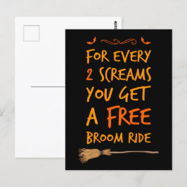 Free Broom Ride Briefkaart