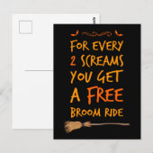 Free Broom Ride Briefkaart (Voorkant / Achterkant)