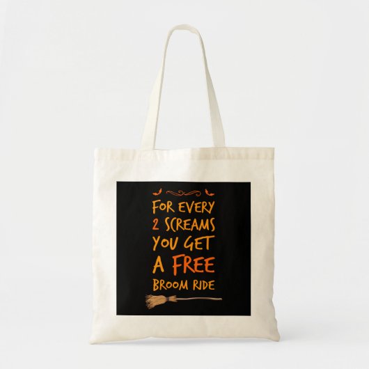 Free Broom Ride T-Shirt Tote Bag (Voorkant)