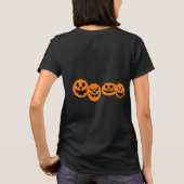 Free Broom Rides Halloween Witch Cats Pumpkins Fun T-shirt (Achterkant)