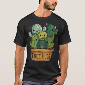 Free Cactus Hugs T-shirt Cute Funny Cactus Cadeau