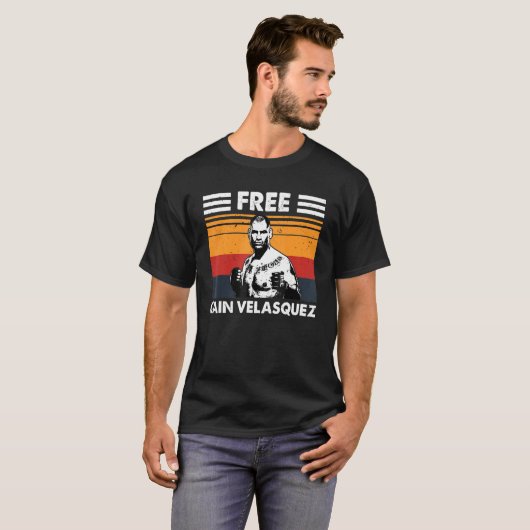 Free Cain Velasquez Retro T-shirt (Voorkant volledig)